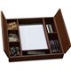 Dacasso Leather Conference Room Organizer - 6 Compartment(s)Desktop - Chocolate Brown - Leather - 1 Each