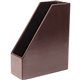 Dacasso Bonded Leather Magazine Rack - 12.5" Height x 4" Width x 10.1" DepthDesktop - Dark Brown - Leather - 1 Each