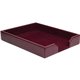 Dacasso Bonded Leather Letter Tray - Desktop - Burgundy - Bonded Leather, Felt, Velveteen - 1 Each