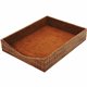 Protacini Cognac Brown Italian Patent Leather Front-Load Letter Tray - 9.25" x 12.25"Desktop - Front Loading - Cognac Brown - It