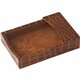 Protacini Cognac Brown Italian Patent Leather 4" x 6" Memo Holder - 4" x 6" x - Italian Leather, Suede - 1 Each - Cognac Brown