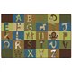 Carpets for Kids A-Z Animals Nature 12' Area Rug - Area Rug - 12 ft Length x 90" Width - Rectangle - A to Z Animals - Nature