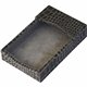 Protacini Castlerock Gray Italian Patent Leather 4" x 6" Memo Holder - 4" x 6" x - Italian Leather, Suede - 1 Each - Castlerock 