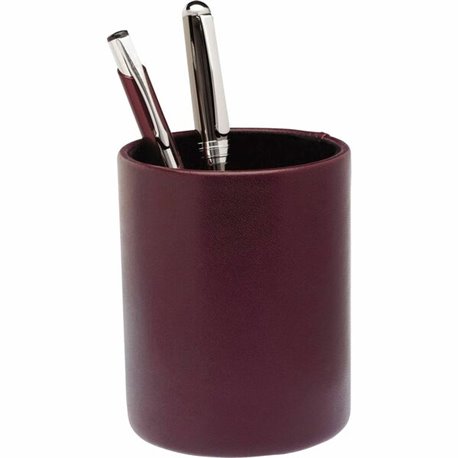 Dacasso Pencil Cup - Leather - Black, Burgundy