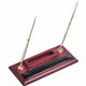 Dacasso Rosewood & Leather Pen Stand/Cell Phone Holder - Leather, Rosewood, Rubber - 1 Each - Black