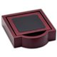 Dacasso Rosewood & Leather Coaster Set - 4 Coaster of 4" Length x 4" Width - Square - Black - Leather - 1Each