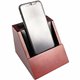 Dacasso Rosewood and Leather Desktop Cell Phone Holder - Leather, Rubber - 1 Each - Rosewood