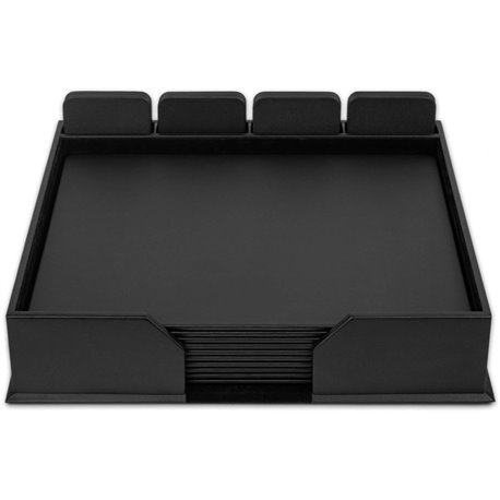 Dacasso Leatherette Conference Room Set - Leatherette, Velveteen - Black