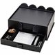 Dacasso Leather Combination Conference Room Set - 12" Height x 16" Width x 18" DepthDesktop - Black - Leather - 1 Each