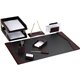 Dacasso Two-Toned Leather 10-Piece Desk Pad Kit - 1 Each