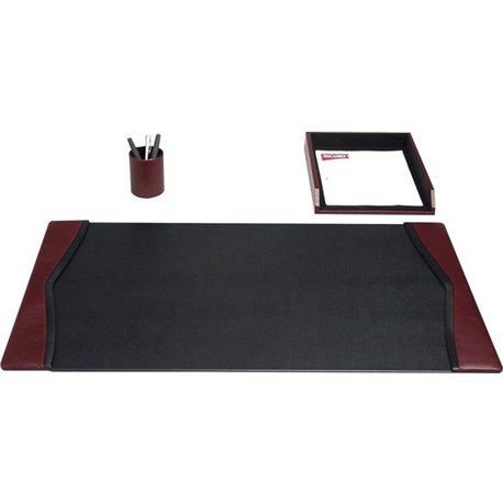 Dacasso Two-Tone Leather 3-Piece Desk Pad Kit - 1 Each