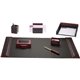 Dacasso Rosewood & Leather Desk Set - 1 Each