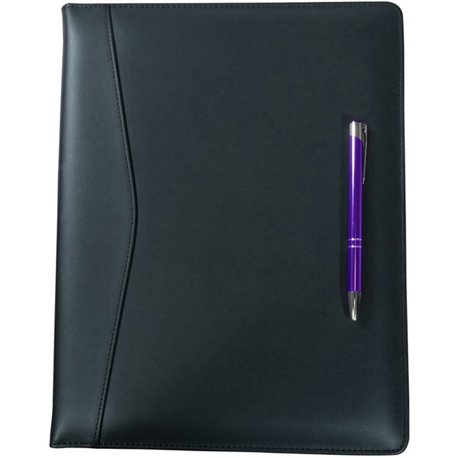 Dacasso Deluxe Letter Portfolio - 8 1/2" x 11" - Black - 1 Each