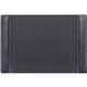 Dacasso Side-Rail Desk Pad - 25.5" Width x 17.25" Depth - Felt Backing - Leather - Black