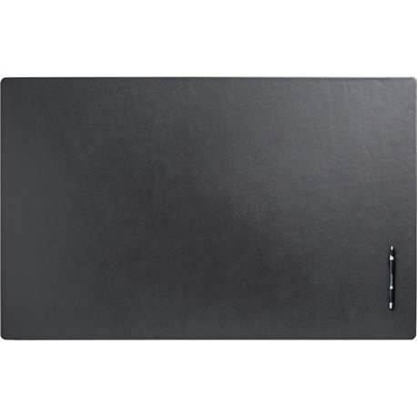 Dacasso Leather Desk Mat - Rectangular - 38" Width x 24" Depth - Felt - Top Grain Leather - Black