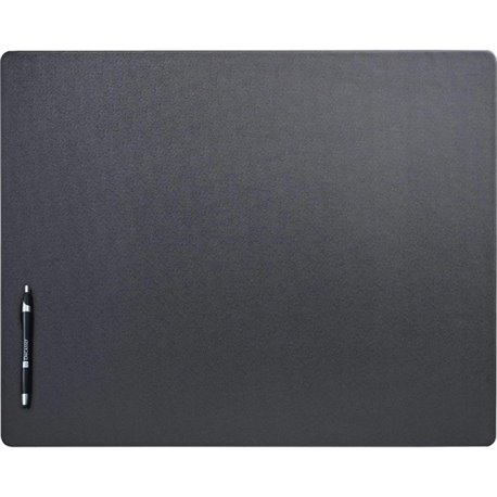 Dacasso Leatherette Desk Mat - Rectangular - 24" Width x 19" Depth - Felt - Leatherette - Black