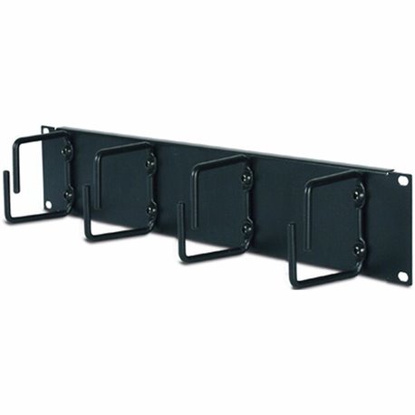 APC 2U Horizontal Cable Organizer - Cable Manager - Black - 2U Rack Height