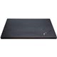 Dacasso Leather Fixation Lip Desk Mat - Rectangular - 30" Width - Top Grain Leather, Velveteen - Black