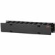 APC by Schneider Electric Horizontal Cable Manager, 2U x 4" Deep, Single-Sided with Cover - Cable Manager - Black - 2U Rack Heig