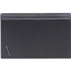 Dacasso Leather Top-Rail Desk Pad - Rectangular - 38" Width - Top Grain Leather, Leatherette, Velveteen - Black