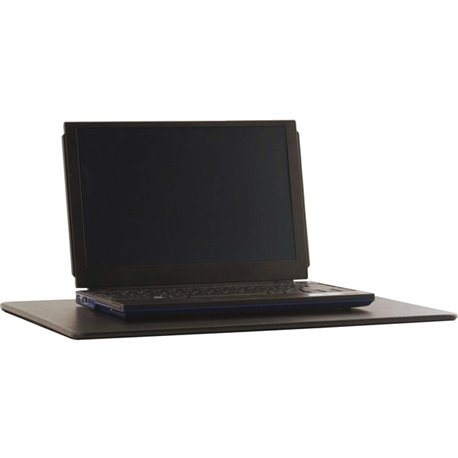 Dacasso Leather Lap Desk Pad - Black - Leather, Felt - 1 Each