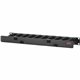 APC by Schneider Electric Horizontal Cable Manager, 1U x 4" Deep, Single-Sided with Cover - Cable Manager - Black - 1U Rack Heig