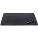 Dacasso Leatherette Conference Table Pad - Rectangular - 17" Width - Leatherette, Metal, Velveteen - Black