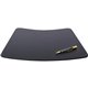 Dacasso Round Table Leatherette Conference Pad - Rectangular - 17" Width - Leatherette, Velveteen - Black