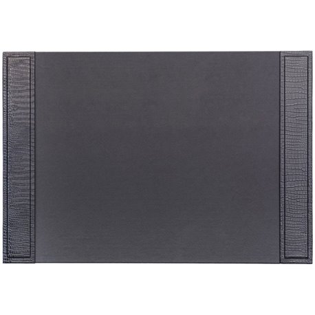 Dacasso Desk Pad - Rectangular - 25.5" Width x 17.25000" Depth - Felt Black Backing - Top Grain Leather - Black