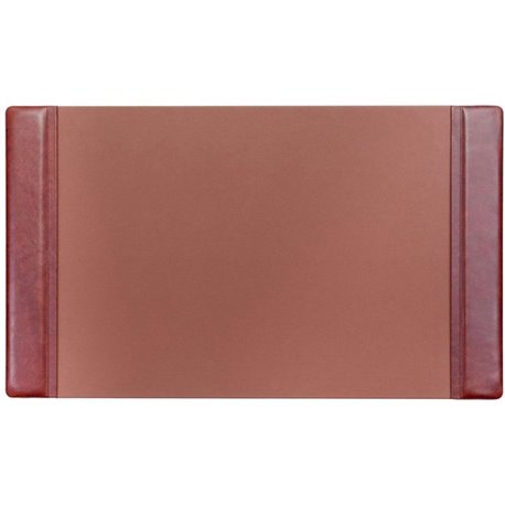 Dacasso Leather Side-Rail Desk Pad - 20" Width - Leather - Brown - 1Each