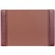 Dacasso Leather Side-Rail Desk Pad - Rectangular - 25.3" Width x 17.25000" Depth - Felt Mocha Backing - Leather - Mocha