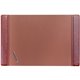 Dacasso Leather Side-Rail Desk Pad - Rectangular - 38" Width x 24" Depth - Velveteen - Leatherette - Mocha