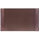 Dacasso Leather Side-Rail Desk Pad - Rectangular - 34" Width x 20" Depth - Felt Brown Backing - Top Grain Leather - Chocolate Br