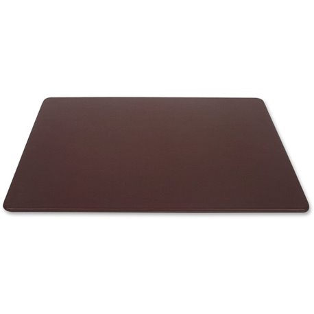 Dacasso Leather Desk Mat - Rectangular - 34" Width x 20" Depth - Felt - Top Grain Leather - Chocolate Brown