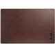 Dacasso Leather Desk Mat - Rectangular - 30" Width x 19" Depth - Felt - Leather - Chocolate Brown