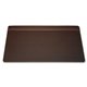 Dacasso Leather Top-Rail Desk Pad - Rectangular - 34" Width x 20" Depth - Felt - Top Grain Leather - Chocolate Brown