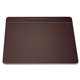 Dacasso Leather Pen Well Conference Pad - Rectangular - 17" Width x 14" Depth - Felt - Top Grain Leather - Chocolate Brown