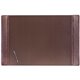 Dacasso Leather Desk Pad - Rectangular - 38" Width x 24" Depth - Velveteen - Leatherette - Chocolate Brown