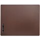 Dacasso Leatherette Desk Mat - Rectangular - 24" Width - Leatherette, Velveteen - Chocolate Brown