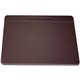 Dacasso Leatherette Top-Rail Conference Pad - Rectangular - 17" Width - Leatherette - Chocolate Brown