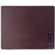 Dacasso Leather Conference Table Pad - Rectangular - 20" Width - Top Grain Leather, Velveteen - Chocolate Brown