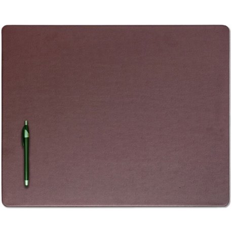 Dacasso Leatherette Conference Table Pad - Rectangular - 20" Width - Leatherette, Velveteen - Chocolate Brown