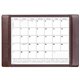 Dacasso Leather Conference Table Pad - Rectangular - 12 Sheets - Top Grain Leather, Velveteen - Chocolate Brown