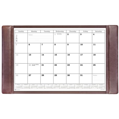 Dacasso Leather Conference Table Pad - Rectangular - 34" Width - 12 Sheets - Top Grain Leather, Velveteen - Chocolate Brown