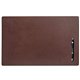 Dacasso Leather Conference Table Pad - Rectangular - 22" Width - Top Grain Leather, Velveteen - Chocolate Brown