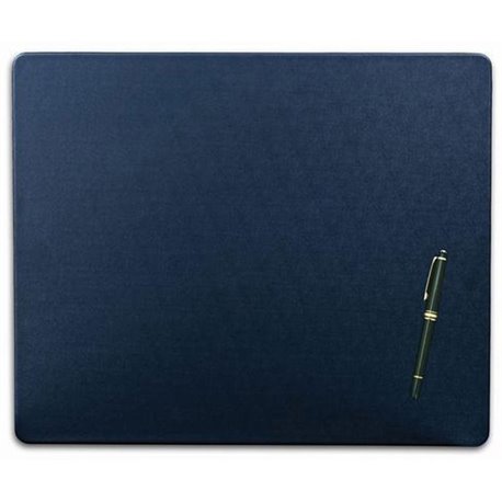 Dacasso Leatherette Conference Table Pad - Rectangular - 17" Width - Leatherette, Velveteen - Navy Blue