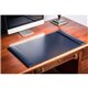 Dacasso Bonded Leather Desk Pad - Rectangular - 30" Width - Bonded Leather, Velveteen - Navy Blue