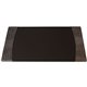 Protacini Castlerock Gray Italian Patent Leather 34" x 20" Side-Rail Desk Pad - Rectangular - 34" Width - Italian Leather, Velve