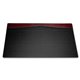 Dacasso Leather Top-Rail Desk Pad - Rectangular - 34" Width x 20" Depth - Felt Black Backing - Top Grain Leather, Leatherette - 