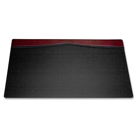 Dacasso Leather Top-Rail Desk Pad - Rectangular - 34" Width x 20" Depth - Felt Black Backing - Top Grain Leather, Leatherette - 